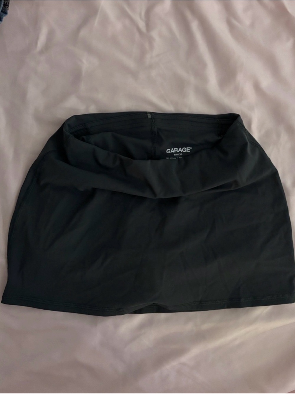 Garage green Foldover Waist Mini Skirt